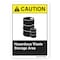 Signmission ANSI Caution, 3.5" Height, 5" Width, Decal, 3.5" H, 5" W, Landscape, Hazardous Waste Storage Area OS-CS-D-35-L-19768 - alternate 1